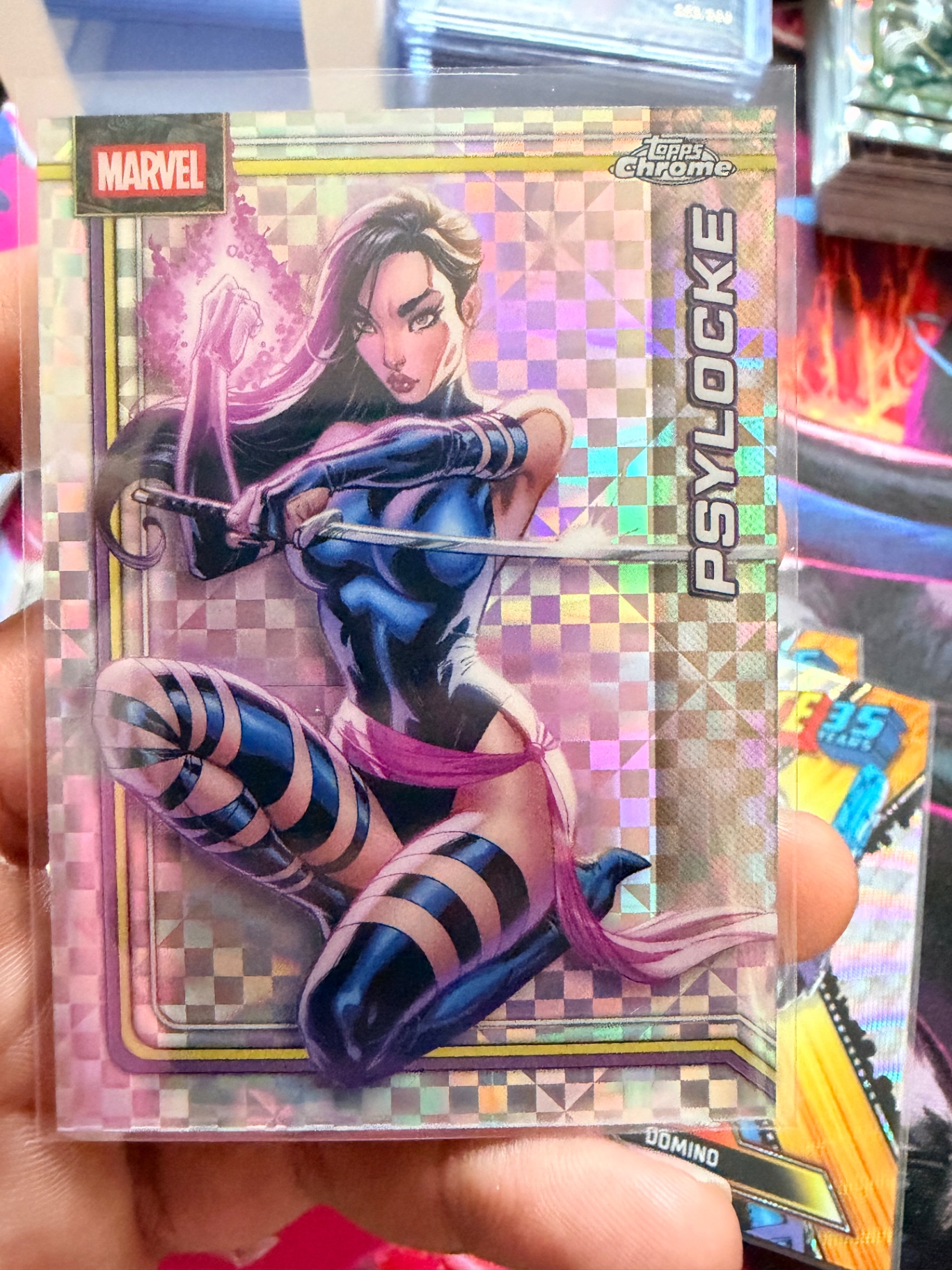 Psylocke — Topps Chrome Marvel X-Fractor