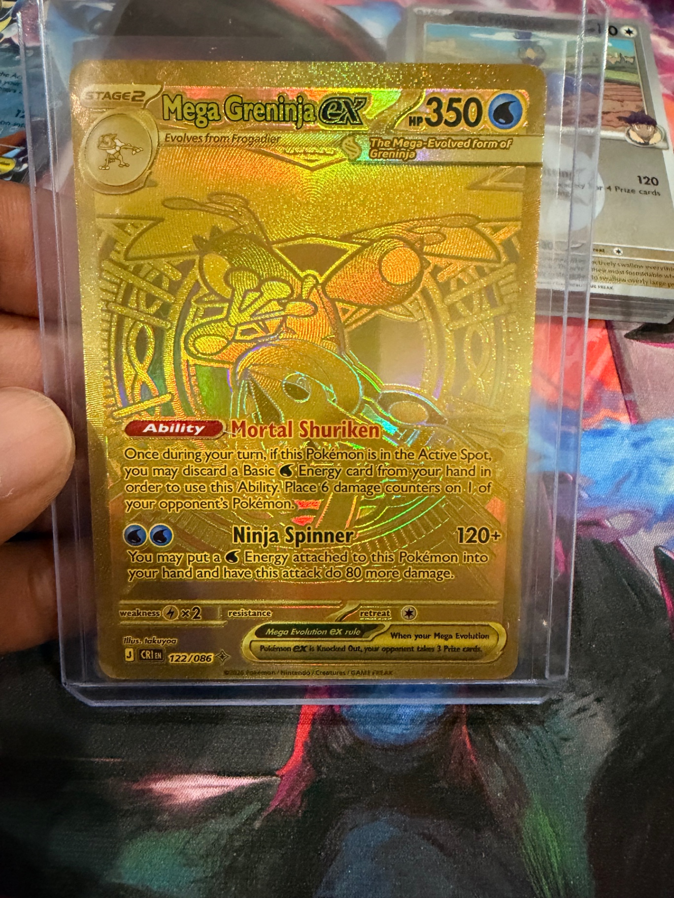 Mega Greninja ex gold hyper rare in the RareDrop vault