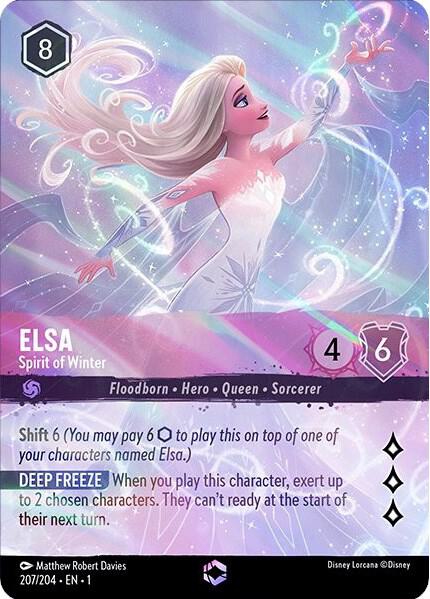 Disney Lorcana Elsa Spirit of Winter Enchanted card