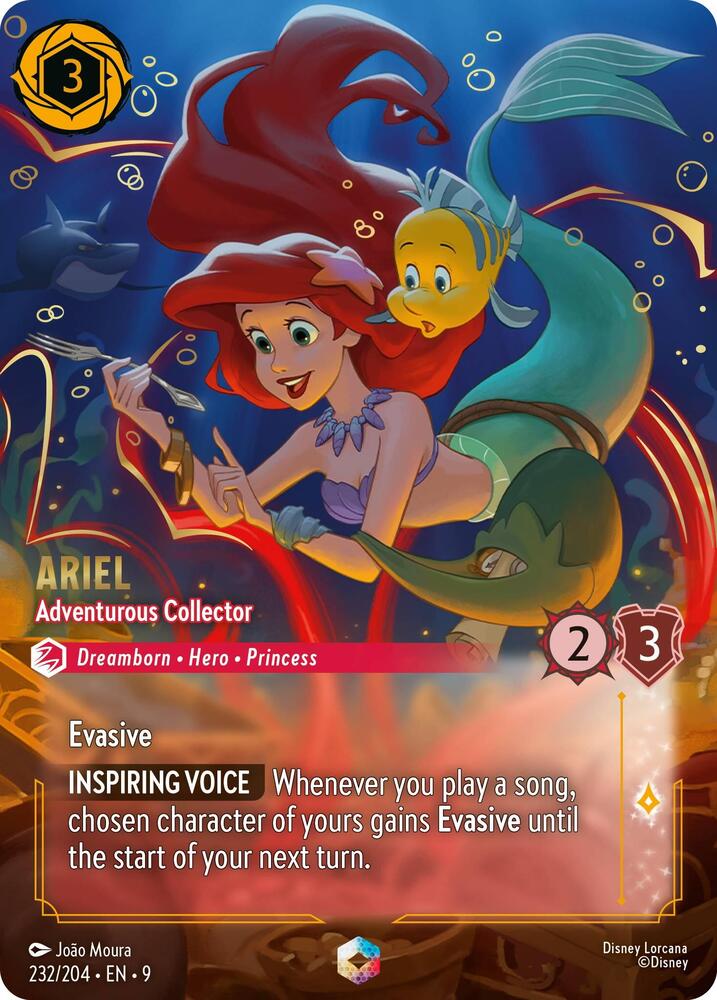 Disney Lorcana Ariel Adventurous Collector Enchanted trading card