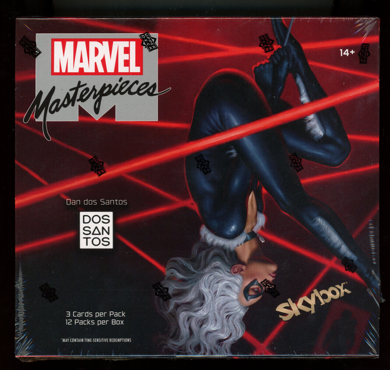 A sealed 2023 Marvel Masterpieces hobby box produced by Upper Deck.